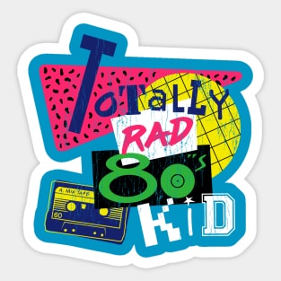 Rad Eighties Kid Sticker